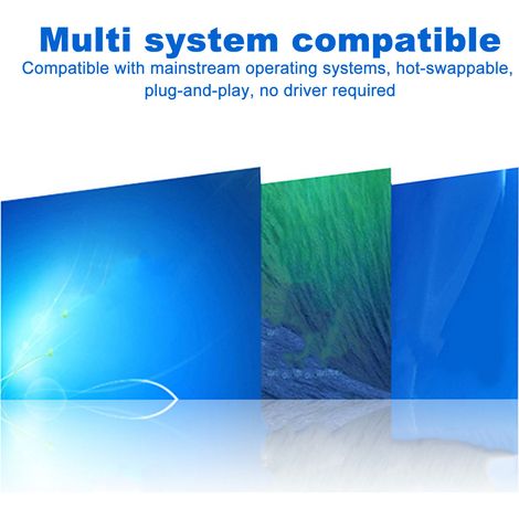 Hub USB 10 ports 5 Gbit/s Plug and Play, adaptateur multiport USB-C, station d'accueil USB-C pour PC de bureau, prise US 100-240 V (1/5)
