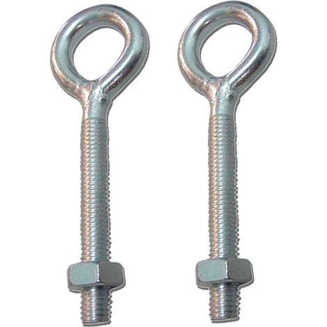 Geschweißte Ringschraube mit Mutter HM01, M8 x 60 mm, verzinkt, Blisterverpackung mit 2 Stück (1/2)