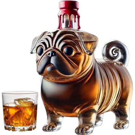 Bouteilles de whisky, en forme de carlin, distributeur de (1/5)