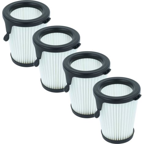 vhbw 4x Staubsaugerfilter kompatibel mit Milwaukee M12, 0850-20 Staubsauger - HEPA-Filter Schwarz Weiß