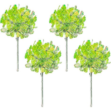 Lot de 4 Hortensias Artificiels Série Aurora Style D Vert Décoration Intérieure Mariage Noël Impression Laser Réaliste (1/5)