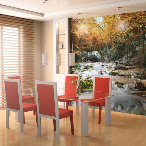 Papier Peint "Automne Chute D'eau" 231 x 300 cm (1/2)