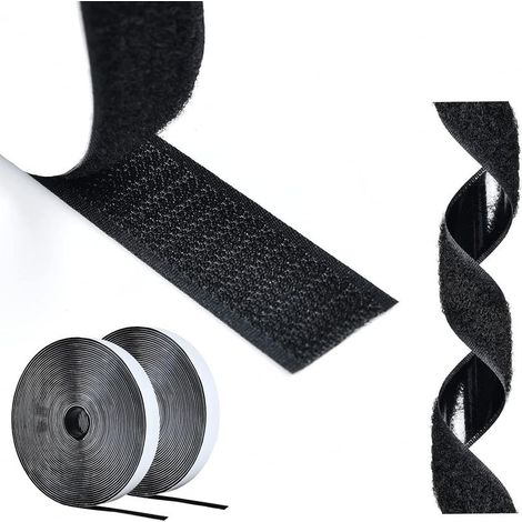 Scratch Autocollant Double Face,5m Bande Scratch Adhésif Bande Agrippantes Adhésives Autocollant,20mm Adhésives puissant Hook Loop Rubans pour Ménage,Bricolage Et l'artisanat (1/5)