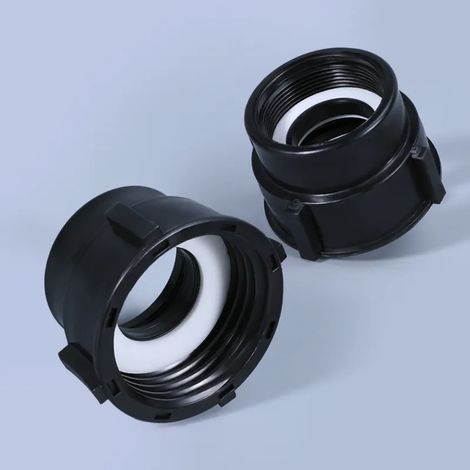 Raccord Adaptateur de Rechange pour valve IBC à eau 75 mm filetage grossier à 60 mm filetage fin 2 pièces (1/5)