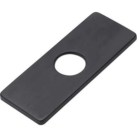 Lntyq 16 cm Edelstahl-Abdeckplatte für Spülbecken, Küchenarmatur, Waschbecken, Schwarz (1/5)