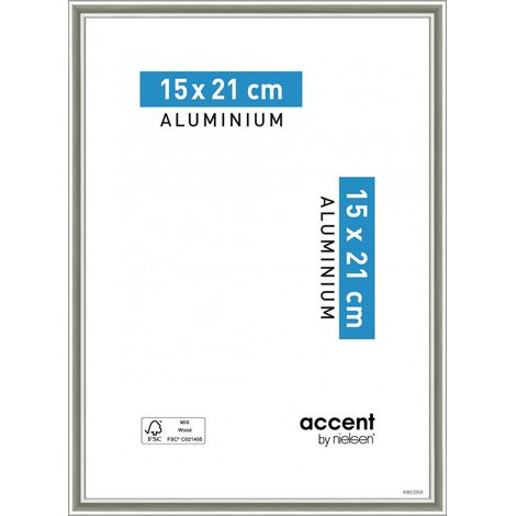 Akzentrahmen, L.15 x H.20 cm, Silberaluminium NIELSEN