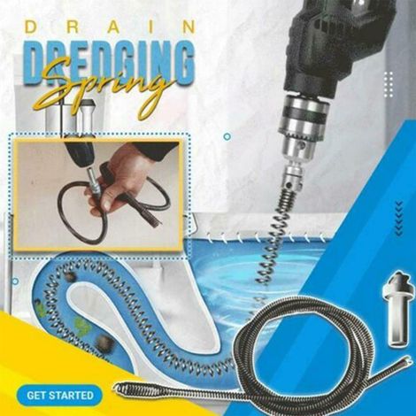 Toilet Plunger - Drain Auger With 65Mn Spring Steel Cable - For WC And Kitchen Sink - 1 Piece (1/5)