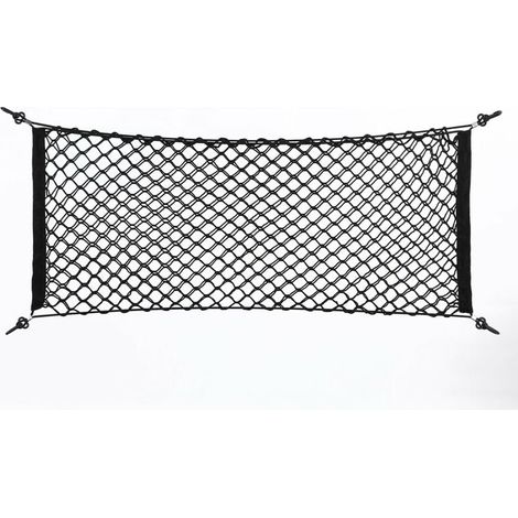 Rete portaoggetti a rete, organizer per bagagliaio, borsa portaoggetti, portabagagli, 90-40 cm, nera, universale per auto posteriore (1/5)