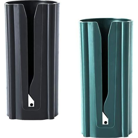 BUNTHAUS PA Lot de 2 coupe-papier cadeau améliorés, outil de découpe de rouleaux de papier cadeau de Noël, coupe-papier facile à glisser, cadeau de loisirs créatifs, noir et vert (1/4)