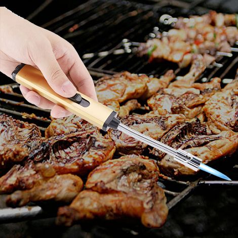 Rechargeable Briquet à Gaz BBQ Extérieur Tuyau Flexible Cuisine Allumeur (1/5)