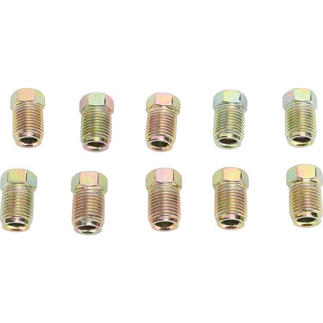 Ortviai Raccords de ligne de frein 10 pièces M10x1, filetage 3/8", embout inversé pour tube de 3/16"