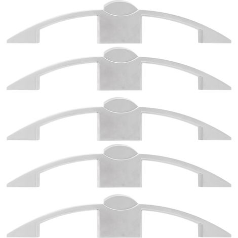 Lot de 5 poignées de meuble avec serrure bouton poussoir formes arquées zinc alloy ABS robustes pour camping-car bateau caravane (1/5)