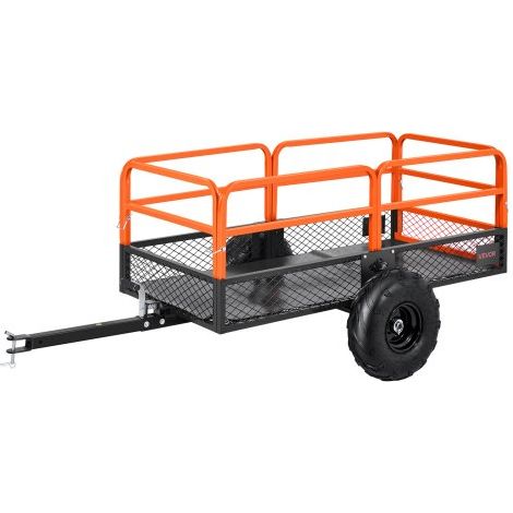 Remorque à Benne Basculante,623 L,Remorque de Tracteur Tondeuse à Gazon de Jardin en Acier,Capacité de Charge 725,75 kg,avec Pneus 40,64 cm,Chariot de Transport à Déversement pour VTT,UTV (1/3)