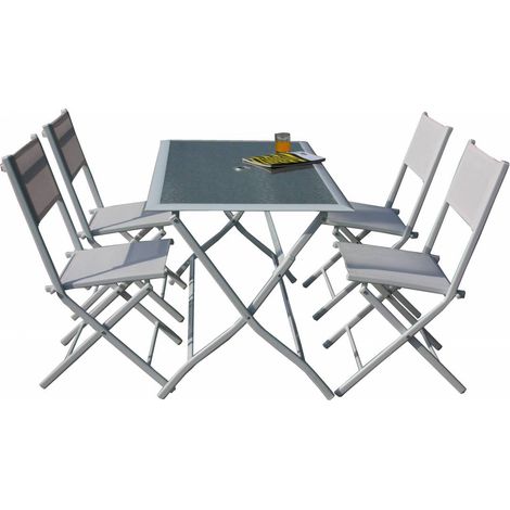 Conjunto de mesa más 4 sillas plegables ASTRO HFS-268