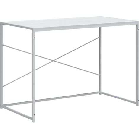 Maison Exclusive - Scrivania per Computer Bianca 110x60x70 cm in Truciolato