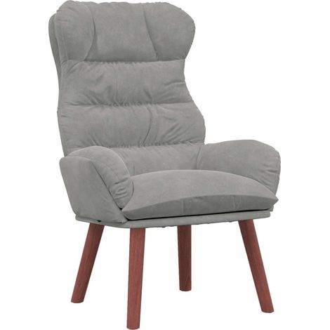 Fauteuil relax Fauteuil Gris clair 69 x 74 x 93 cm Velours (1/5)