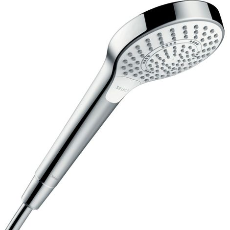 Hansgrohe Croma Select S - Alcachofa de ducha Multi, 3 chorros, blanco/cromo 26800400 (1/2)