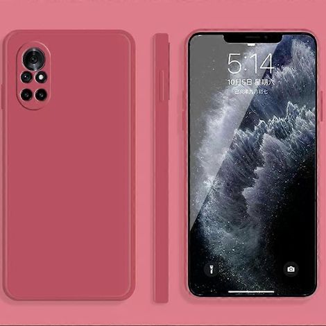 Coque pour Huawei nova 8 Pro 5G - Silicone liquide uni, protection intégrale, rouge (1/5)