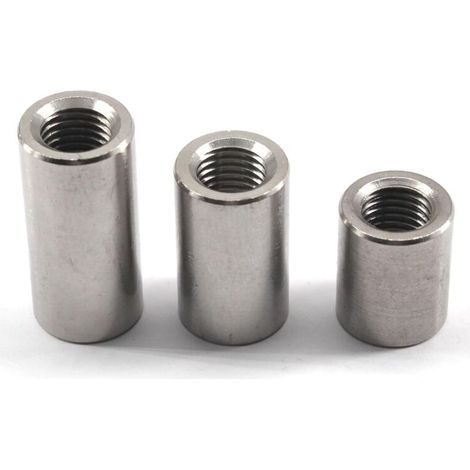 (Lot de 30) M5 8x15mm écrous ronds en acier inoxydable 304 Écrous à douille longue tige (1/4)