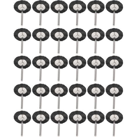 Lot de 30 mini brosses plates pour le polissage du bois, le décapage de la rouille, de la corrosion et de la peinture. (1/5)