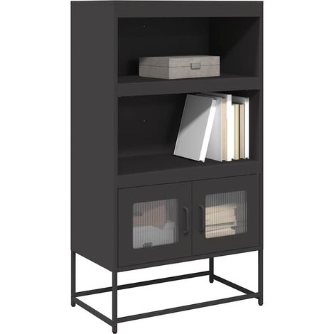 Highboard Black 68x39x123 cm Steel vidaXL (1/5)