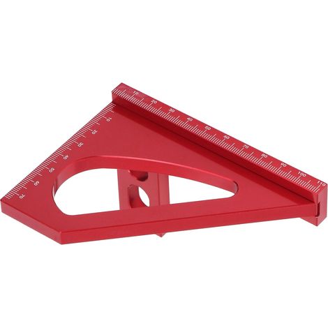 Règle à onglet 3D en alliage d'aluminium, règle d'angle professionnelle rouge à 45° pour le travail du bois (1/5)