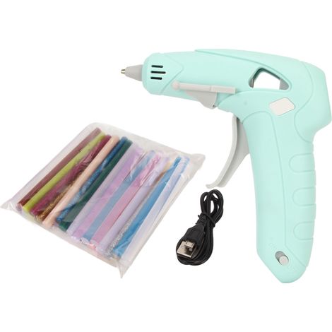 Pistolet à colle chaude USB rechargeable 10W préchauffage rapide, mini pistolet à colle thermofusible avec 30 bâtons de colle pour réparation domestique (1/5)