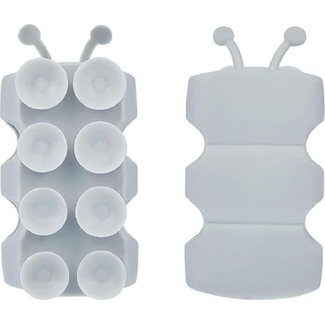 Set mit 2 Silikon-Duschkopfhaltern mit Saugnapf, repositionierbare Silikon-Duschkopfhalter zur Wandmontage, kein Bohren erforderlich (1/4)