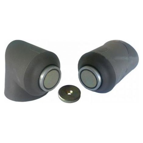 Monin – Butoir magnétique gris 20kg – Fixation murale discrète – Protection murs et poignées – Installation rapide et simple