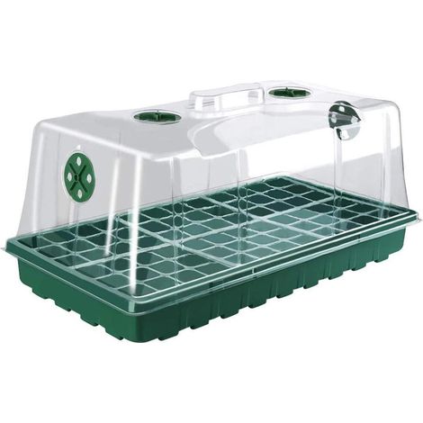 6 Pièces Boîte de Culture 12 Trou avec Base Amovible et Couvercle, Plateau de Semis pour Jardin, Accessoires de Jardinage pour Fleurs et Plantes (1/5)