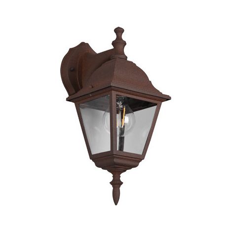 Lámpara de pared Livenza Down – Acabado oxidado – IP44 – Trio Lighting – Jardines, porches