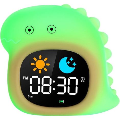 Reloj despertador digital infantil,Reloj para entrenar el sueño,Enseña a los niños a dormir,Simulación de amanecer (1/5)