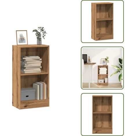 Bibliothèque chêne artisanal 40x24x76 cm bois d'ingénierie - Bibliothèque - Bibliothèques - Étagère - Armoire De Rangement (1/5)