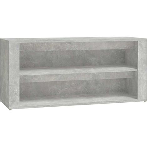 Maison Exclusive - Scarpiera Grigio Cemento 100x35x45 cm in Legno Multistrato