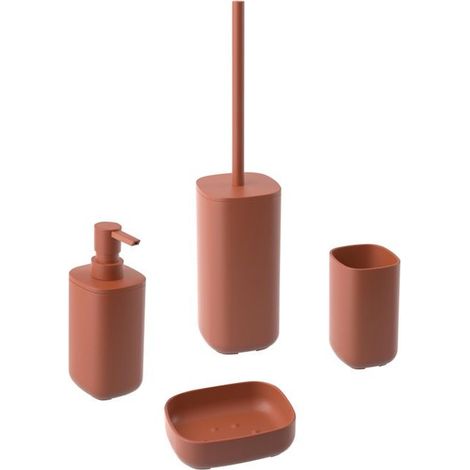 Ensemble d'accessoires de salle de bains en terre cuite (1/2)