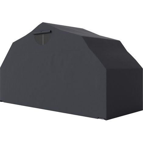 Copertura pieghevole XXL per moto in Oxford 600D nera 345 x 135 x 191 cm (1/3)