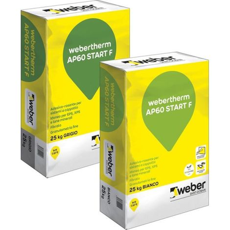 Webertherm ap60 start f collante-rasante bianco sacco kg 25