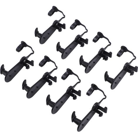 Lot de 8 clips de fixation pour tapis de sol 08210 00820, antidérapants et noirs, compatibles avec les modèles ES330, ES35, GS300, GS350, GS430, GS450h, GS460, GX470 et HS250h. (1/5)