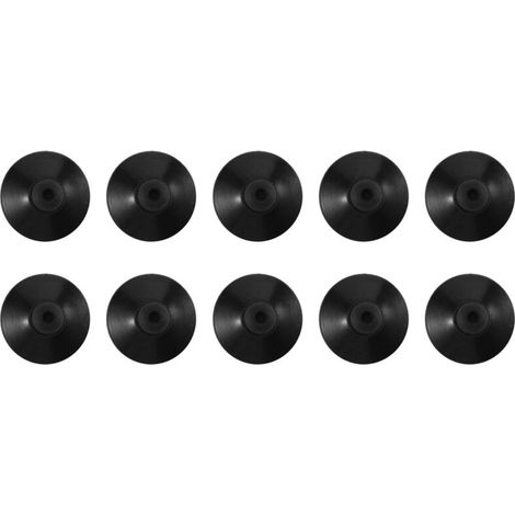 10 ventosas negras de 27 mm para bomba de acuario con clips de montaje. (1/4)