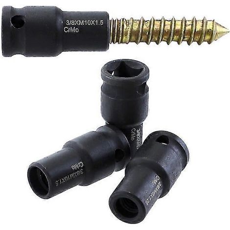 Adaptateur pour douilles 6 mm/8 mm/10 mm, porte-douille, tournevis carré 3/8", outil de filetage pour boulons de suspension (1/4)