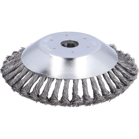 Tête de brosse de désherbage à roue en acier torsadé de 8 pouces, disque antirouille pour tondeuse à gazon (1/5)