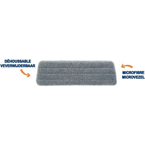 Venteo - RECHARGE - Balai brosse tête rectangulaire – TELESHOPPING – Balai DUO MOP CLEANER™ – Gris