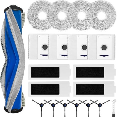 Zubehörset für Ecovacs Deebot Saugroboter: 1 Hauptbürste, 4 HEPA-Filter, 6 Seitenbürsten (1/5)