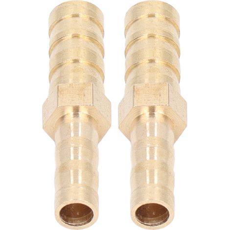 Lot de 2 raccords à bague laiton pour tuyau 8mm(5/16in) vers 6mm(1/4in) réducteur à barbots connecteur hexagonal (1/5)