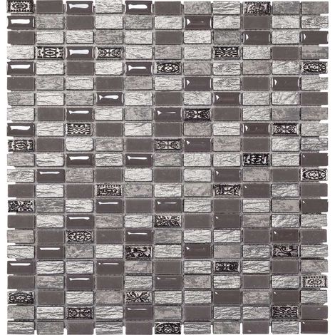 Mosaico panama cenere 29,5x30,5 su rete