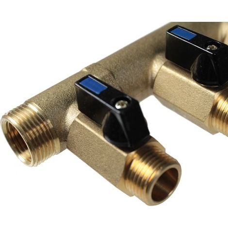 Watts – Collecteur pour plancher chauffant mâle-femelle 3/4'' 6 départs vannes M15/21 – 3637