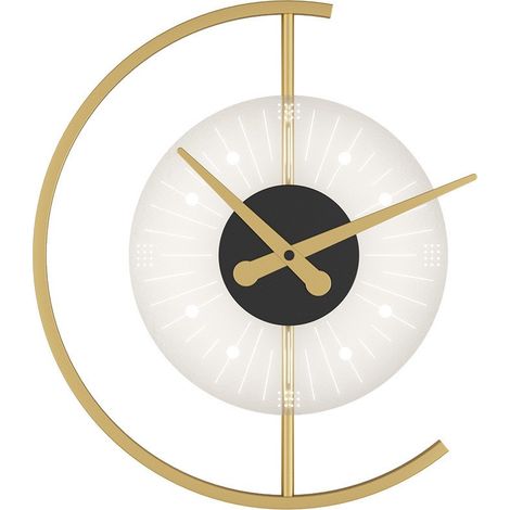 Applique murale LED moderne avec horloge, fonctionne sur piles, silencieuse, pour chambre, couloir ou hôtel (1/4)