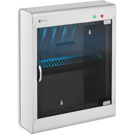 Royal Catering – Stérilisateur UV pour couteaux de cuisine – Capacité 20 couteaux – Acier inoxydable – Minuteur jusqu'à 60 minutes – Élimine 99% des micro-organismes (1/6)