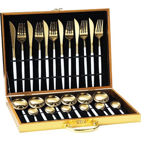 Coffret cadeau de vaisselle en acier inoxydable (Platine) (1/5)
