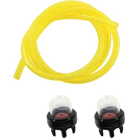 Lot de 2 pompes à essence, tuyau carburant, diamètre 21 mm, compatible débroussailleuse Stihl FS